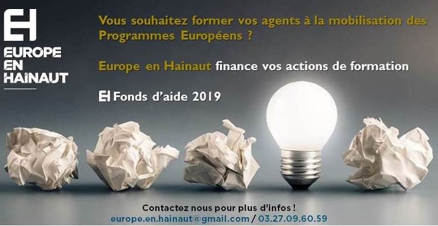 Europe en Hainaut finance vos actions de formation