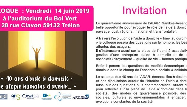 SAVE A DATE : Colloque organisé par l’ADAR