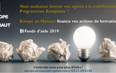 Europe En Hainaut finance vos actions de formation dans le domaine des Programmes Européens
