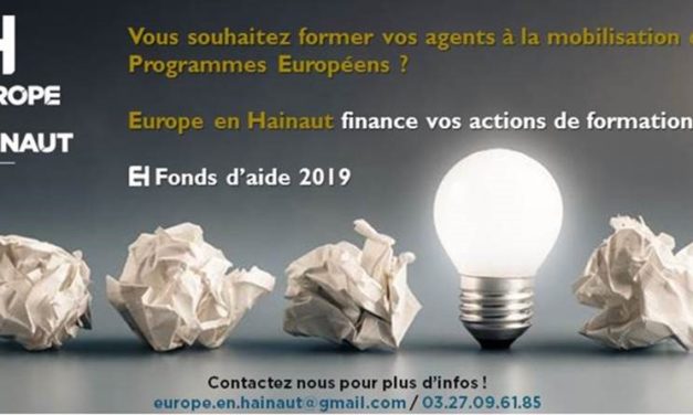 Europe En Hainaut finance vos actions de formation dans le domaine des Programmes Européens