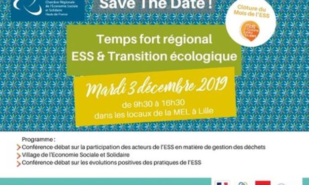 SAVE A DATE : TEMPS FORT REGIONAL ESS & TRANSITION ECOLOGIQUE